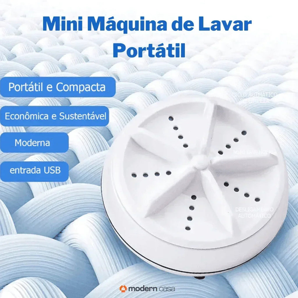 Mini Máquina de Lavar Roupa Portátil