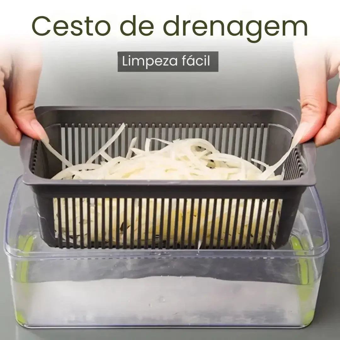 Cortador e Fatiador de Legumes Multifuncional 16 em 1