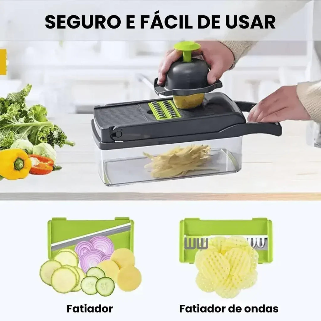 Cortador e Fatiador de Legumes Multifuncional 16 em 1