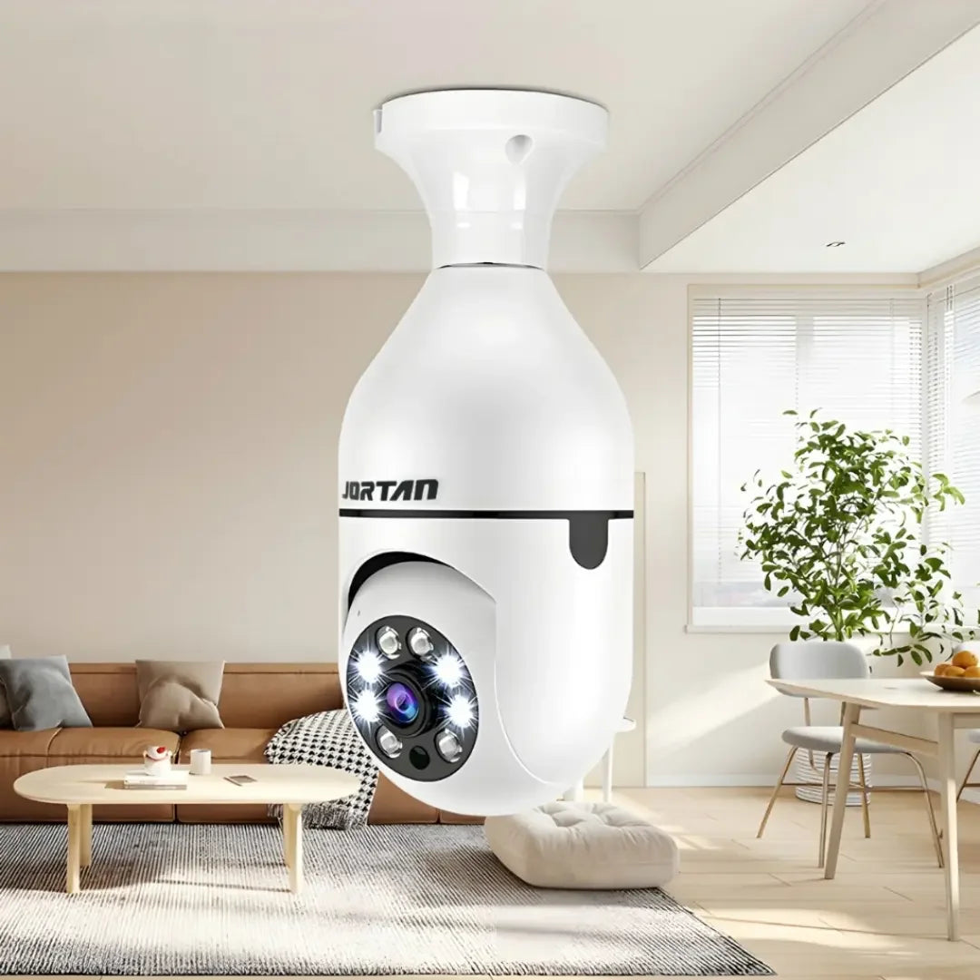 Câmera Segurança Lâmpada Wifi 360° Full HD
