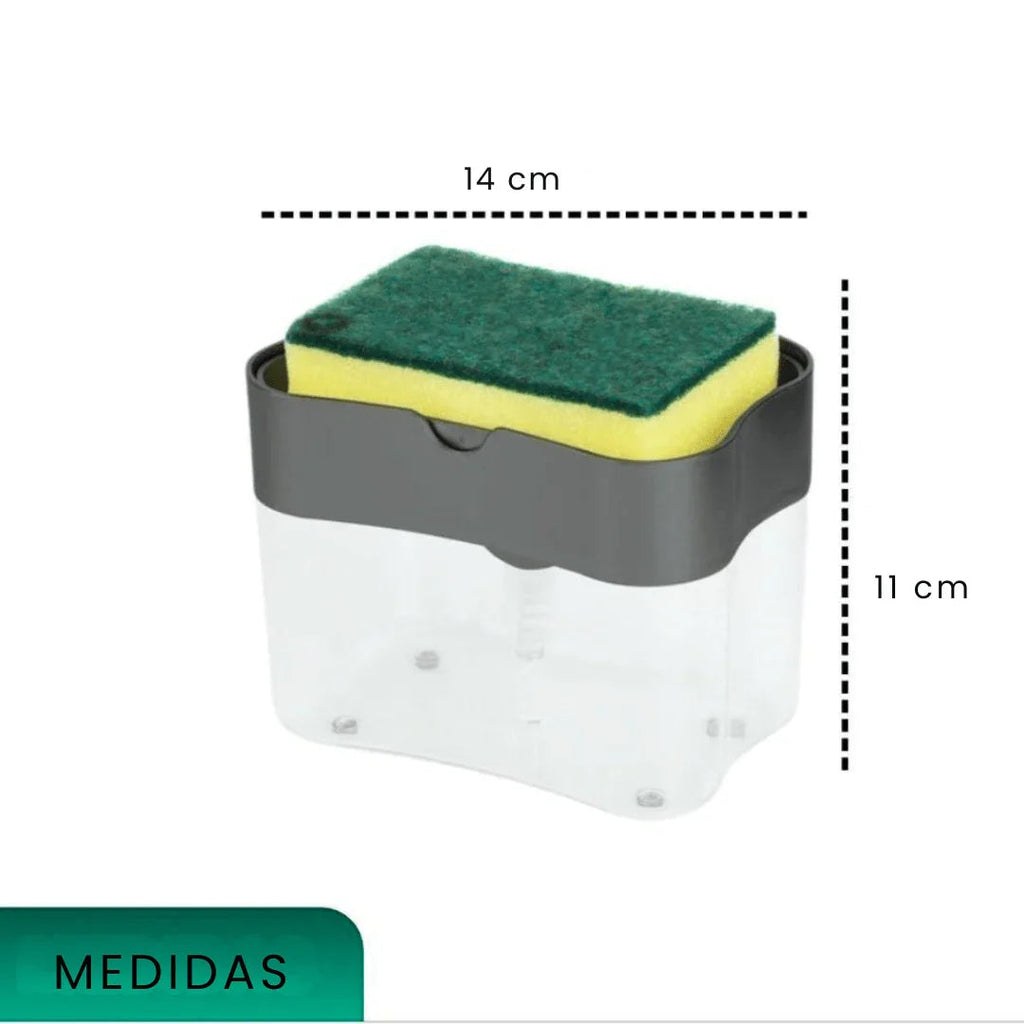 Dispenser Detergente 2 em 1 com Porta Esponja