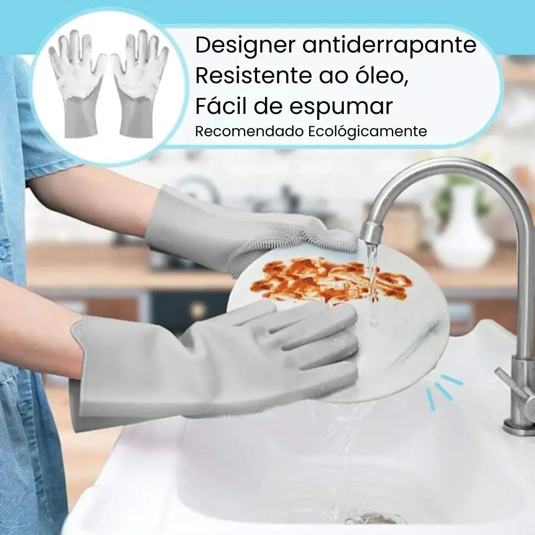 Luva de Limpeza em Silicone Multiuso