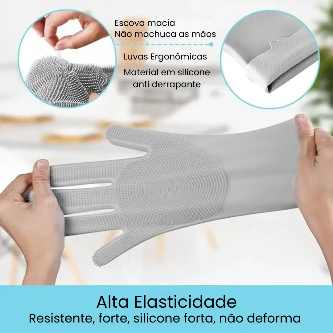 Luva de Limpeza em Silicone Multiuso