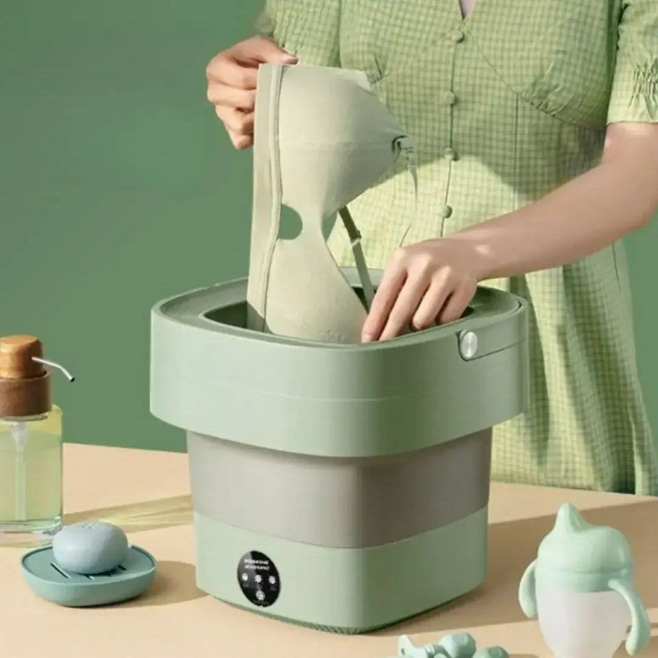 Mini Máquina de Lavar Roupa Dobrável TurboClean 9 Litros