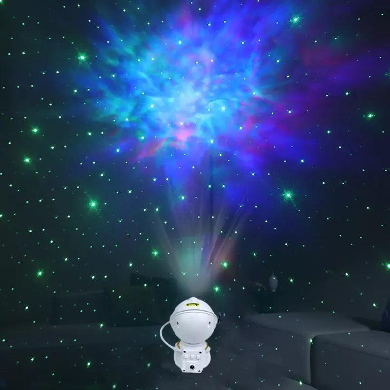 Luminária Astronauta Projetor de Galáxia Led